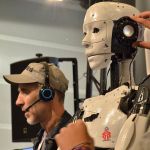 Robot imprimé en 3D InMoov, à la Maker Faire paris 2016.