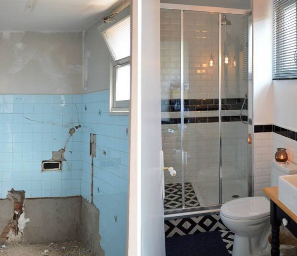 Avant / Après : look rétro pour salle de bains très chic