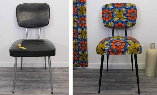 DIY : Relooker une chaise avec du tissu wax