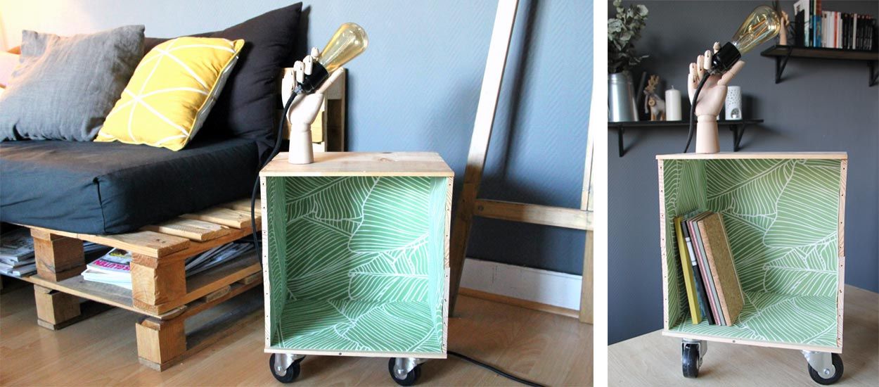 DIY : Fabriquez une table d'appoint design avec deux caisses de vin
