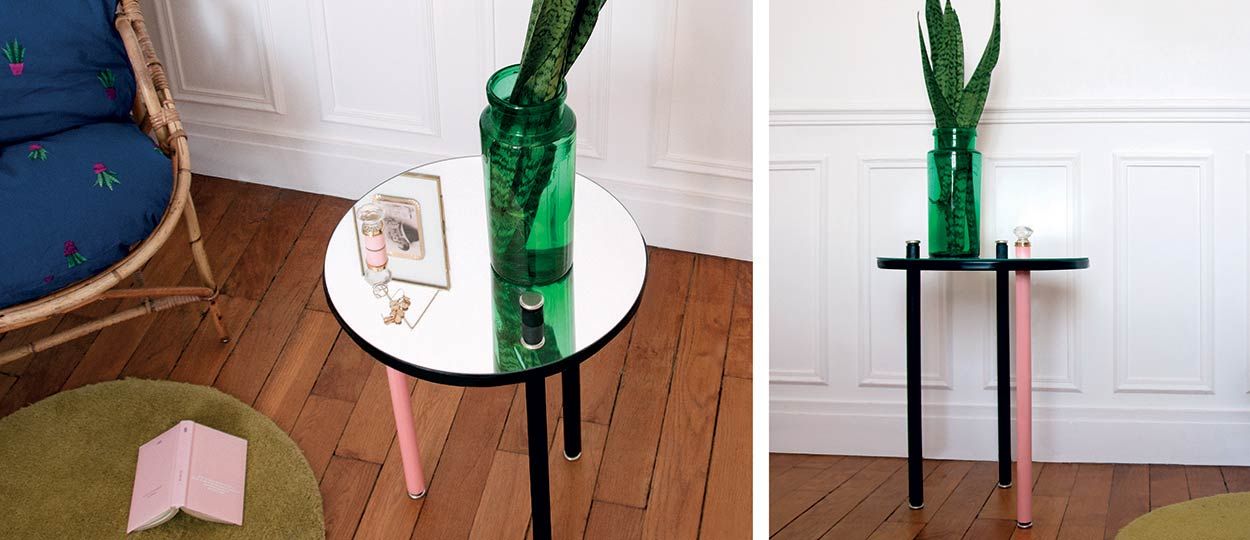 Tuto : Fabriquez une table d'appoint Art déco avec un miroir