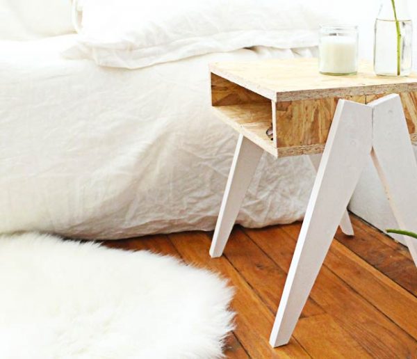 Tuto : Fabriquez une jolie table de nuit avec des pieds originaux