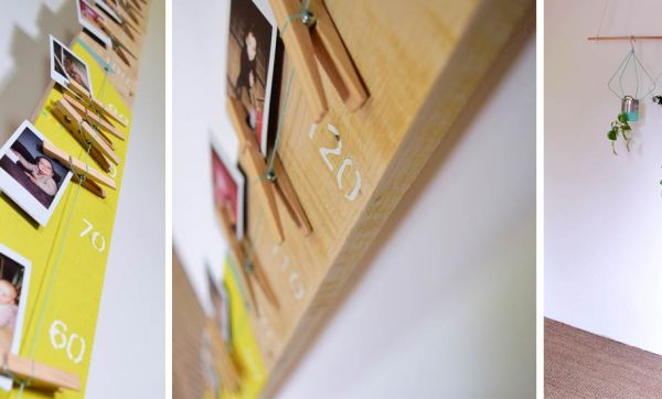 Tuto : Fabriquez une toise en bois et accrochez-y les photos de vos enfants !