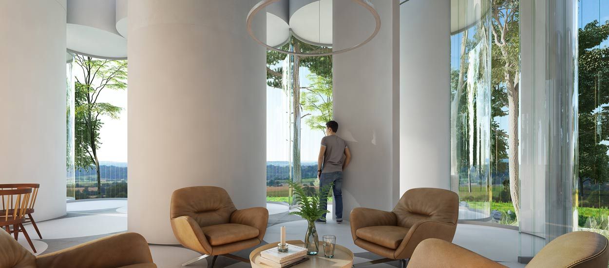 Cet architecte a imaginé une maison en cylindres de verre pour vivre au milieu des arbres