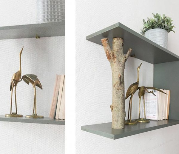 Tuto : fabriquez une étagère design avec une branche d'arbre