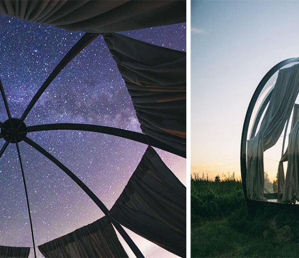 Cette petite bulle nomade est idéale pour s'endormir dans les étoiles