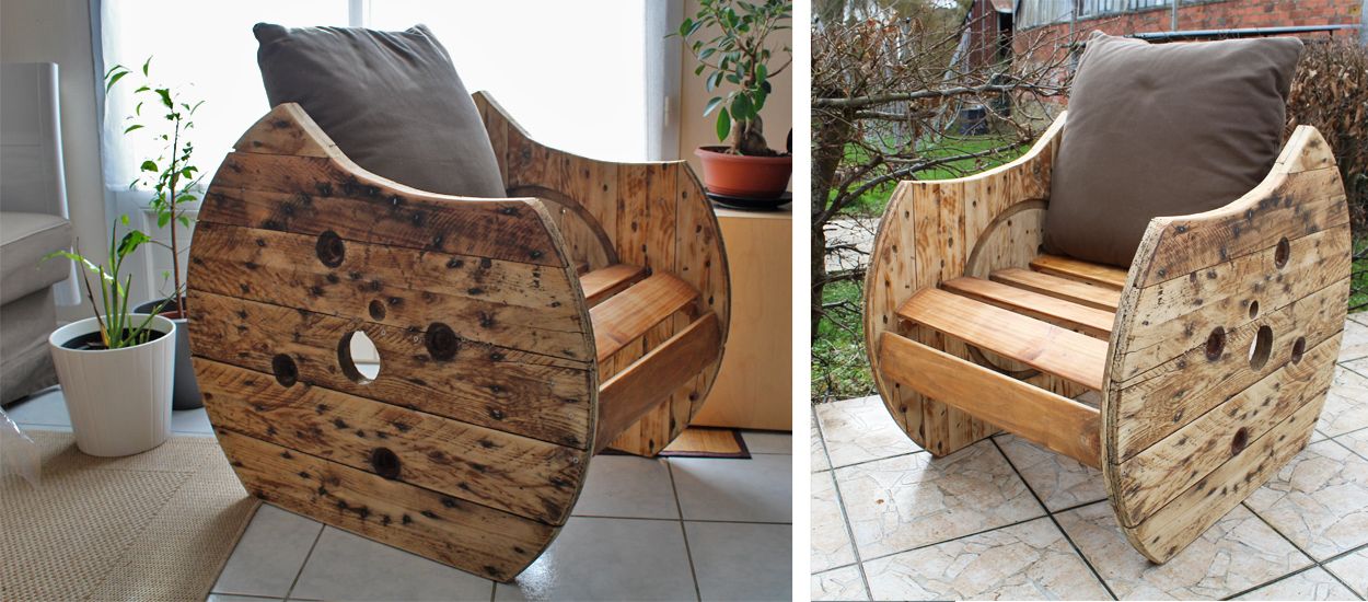 DIY : Fabriquez un fauteuil original en touret pour 20 euros seulement
