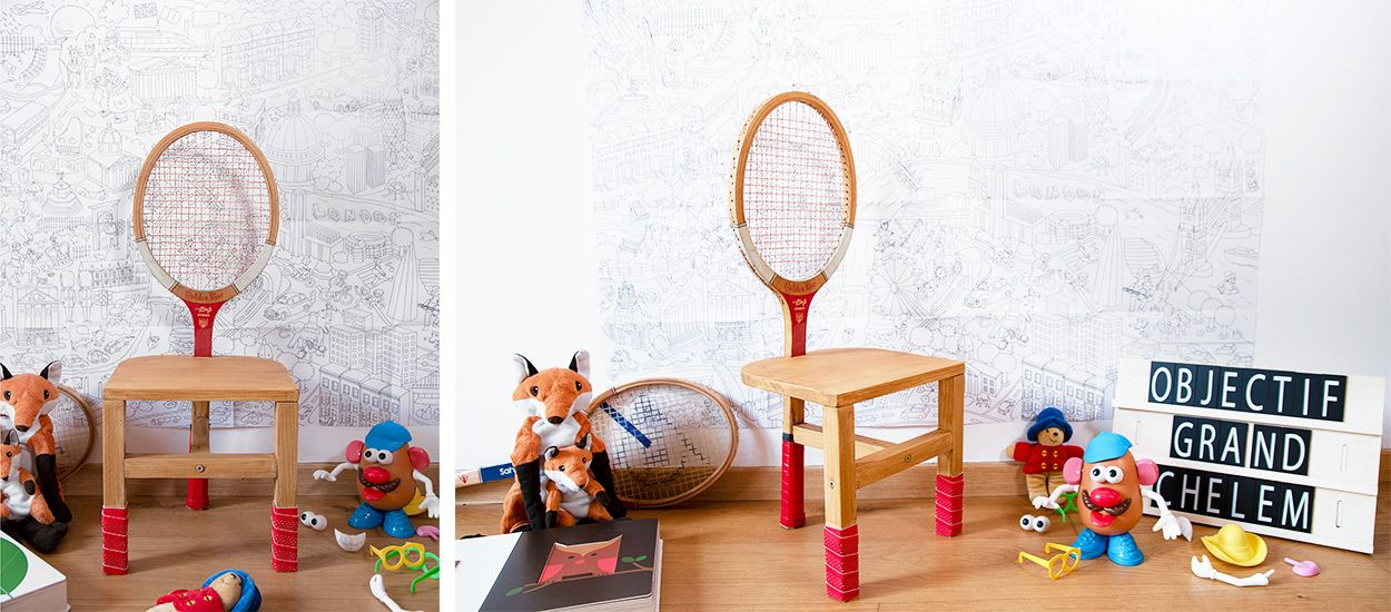 Tuto : Fabriquez une chaise pour enfant vintage avec une raquette de tennis