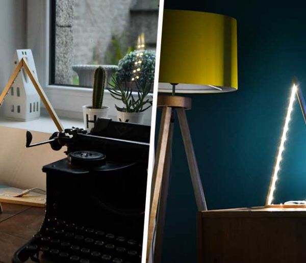 Tuto : Fabriquez une lampe en forme de sapin pour une déco de Noël minimaliste