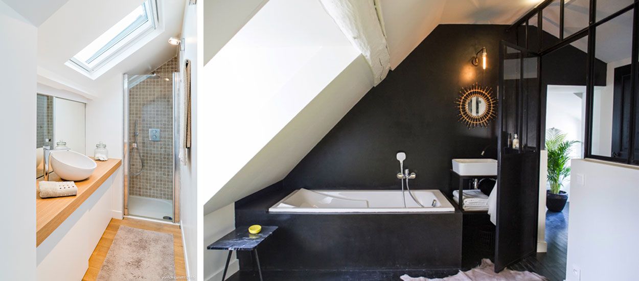 8 belles inspirations pour votre projet de salle de bains sous les combles