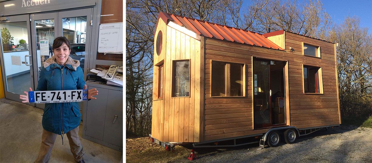 Camille, 29 ans, a mis trois mois pour construire la tiny house de ses rêves