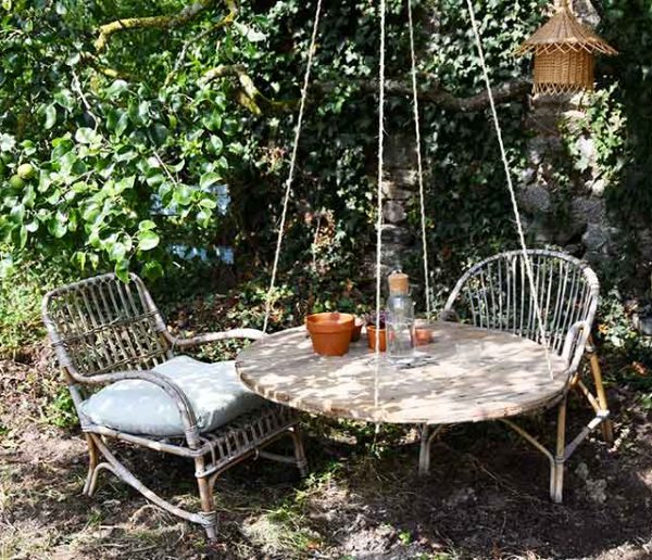 Tuto : Transformez un touret en table suspendue pour le jardin