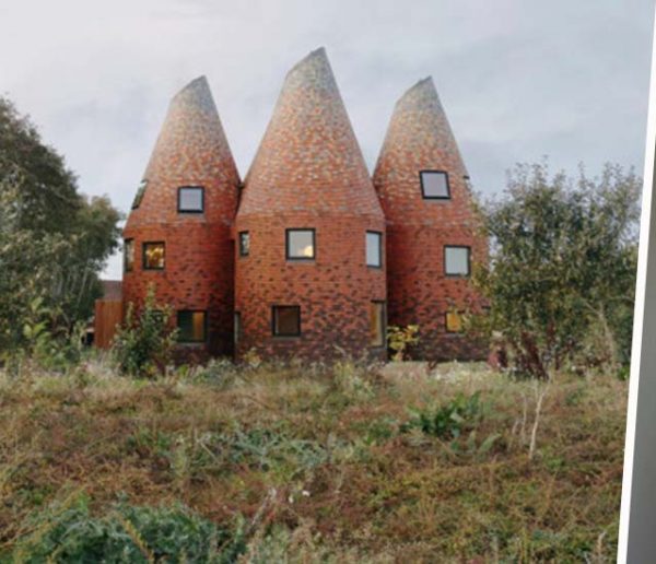 Cette famille vit dans une maison toute ronde inspirée des tourailles à houblon