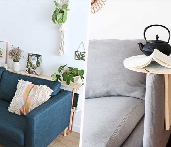 Best of : 9 petits meubles à construire pour gagner de la place (et du rangement !) autour de votre canapé