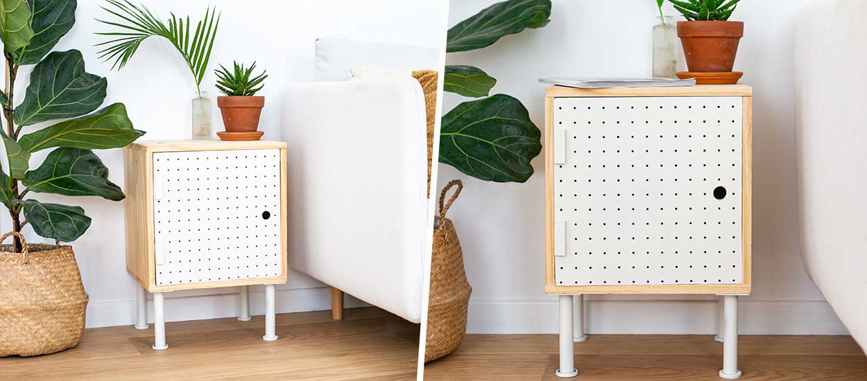 Tuto : Fabriquez un petit meuble original avec une porte ajourée