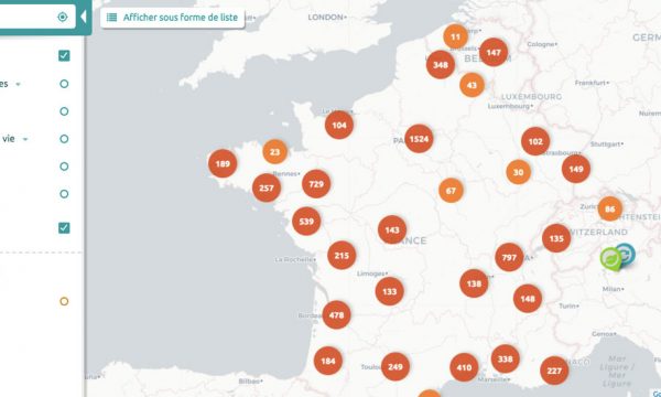 Cette carte répertorie l'ensemble des acteurs du zéro déchet en France