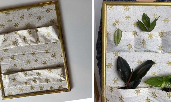 Tuto : Fabriquez un cadre végétal original en tissu