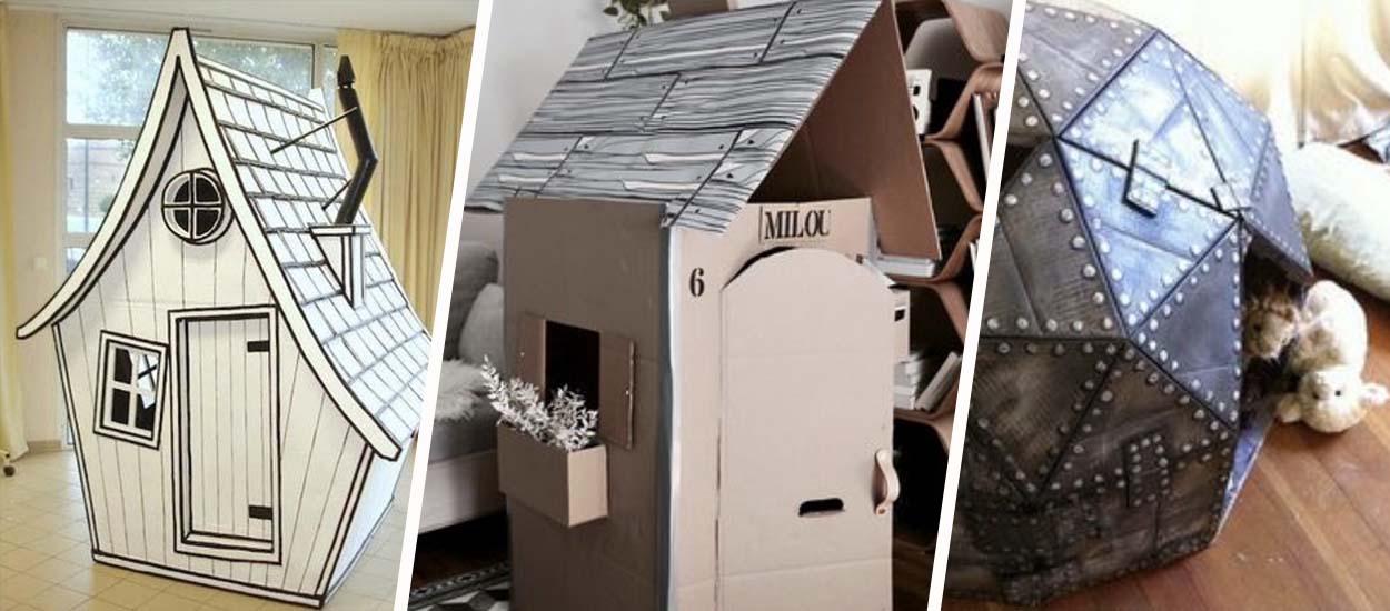 10 superbes cabanes en carton à construire avec vos enfants