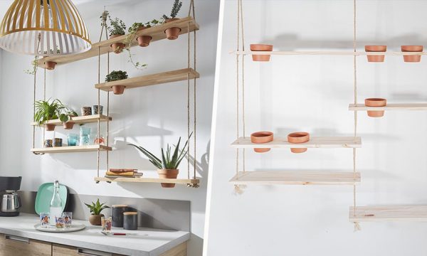 Tuto : Fabriquez une étagère suspendue pour faire pousser des plantes dans votre cuisine