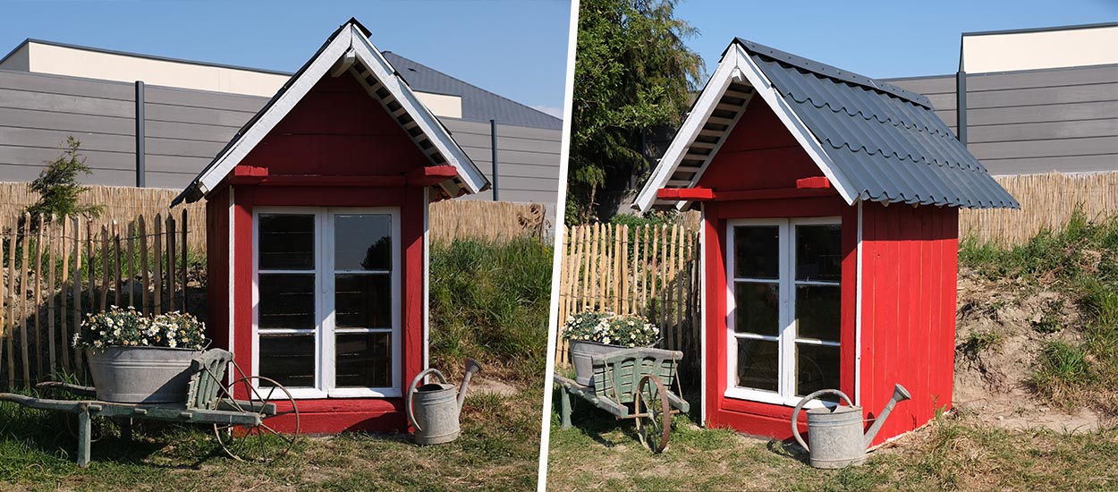 Tuto : Réalisez une cabane de jardin scandinave avec une fenêtre récup'