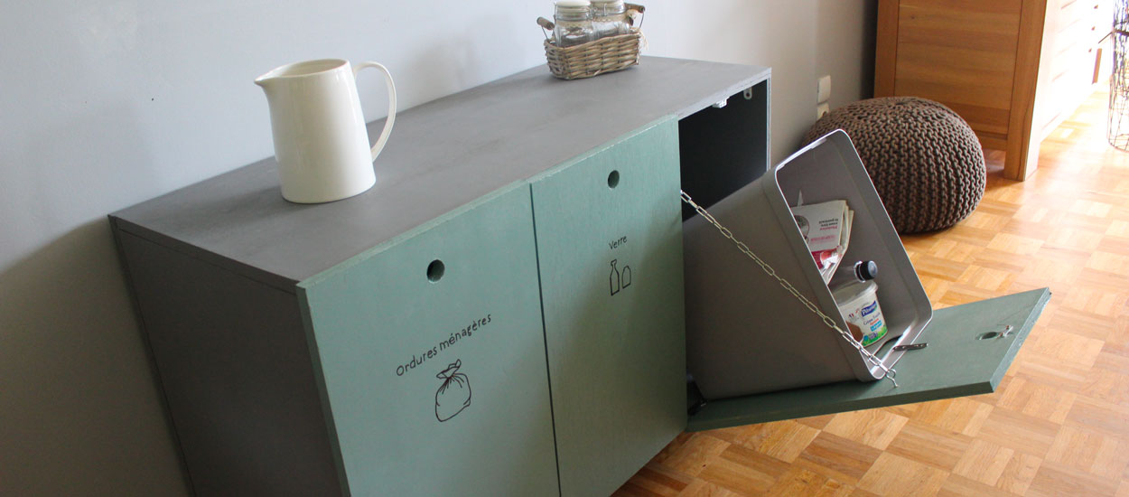 Tuto : Fabriquez un meuble personnalisé pour vos poubelles de tri sélectif