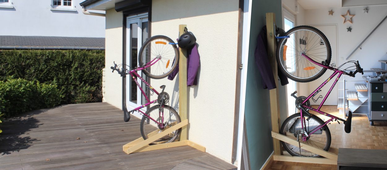 Tuto : Fabriquez un range-vélo vertical spécial petits espaces